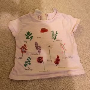 Zara Baby Girt Tshirt 12-18M